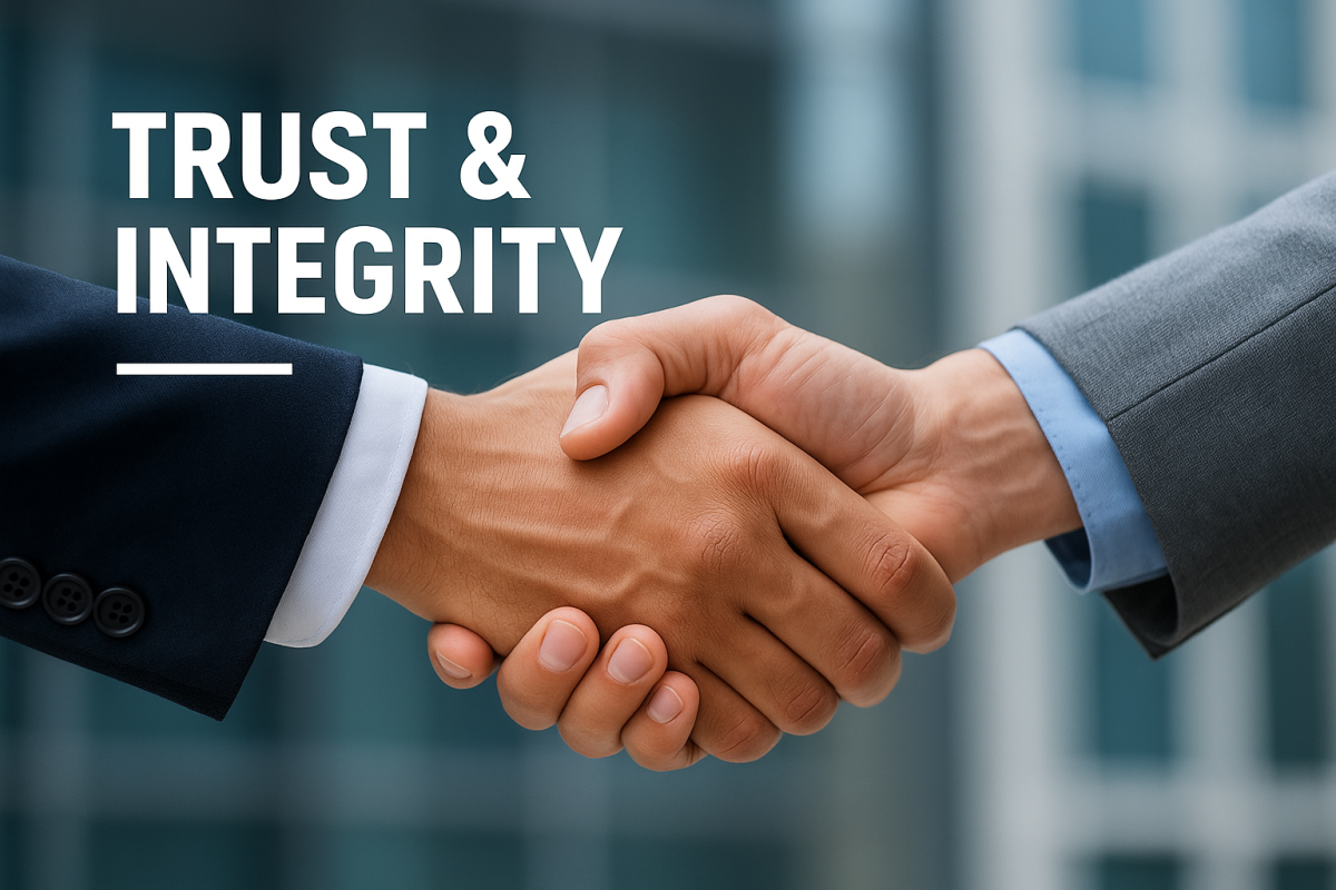 Illustration placeholder for trust & integrity